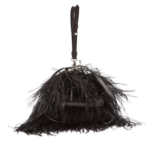 Feather-Embellished Leather Cross-Body Bag from Marques’Almeida