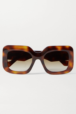 Oversized Square-Frame Tortoiseshell Acetate Sunglasses, £260 | Loewe