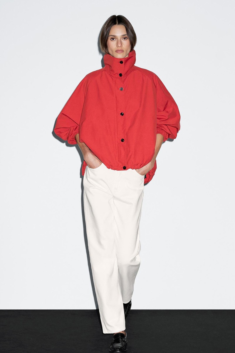 High Neck Bomber Puff Jacket from Massimo Dutti