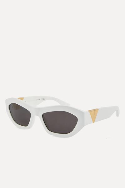 Angle Hexagonal Cat Eye Sunglasses from Bottega Veneta