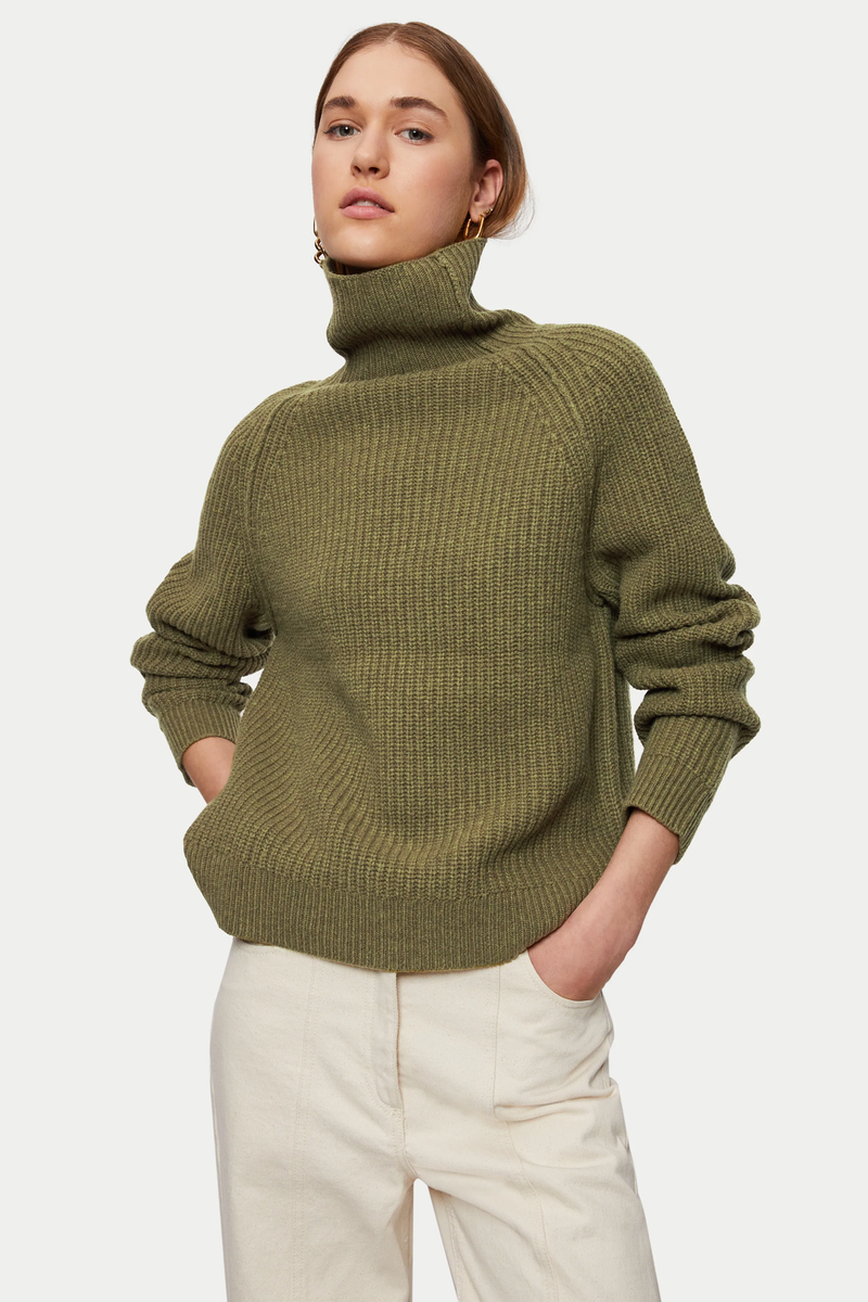 Merino Fishermans Rib Jumper from Jigsaw