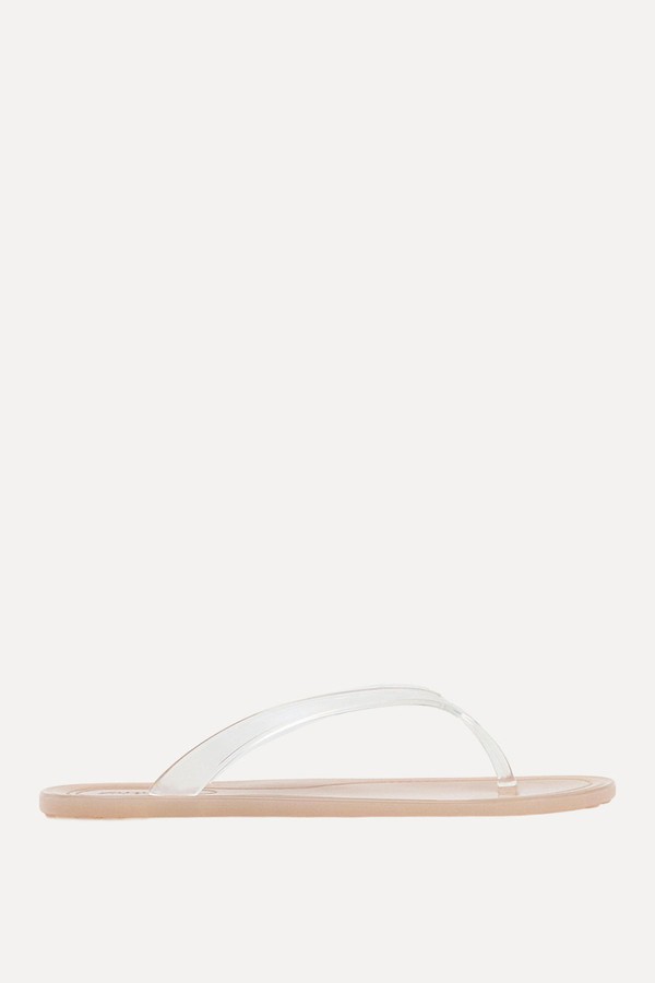 Flat Vinyl Sandals from Zara