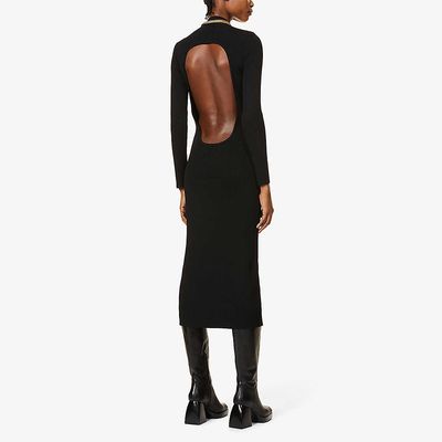 Darc Open-Back Stretch-Knit Midi Dress, £220 | Musier Paris