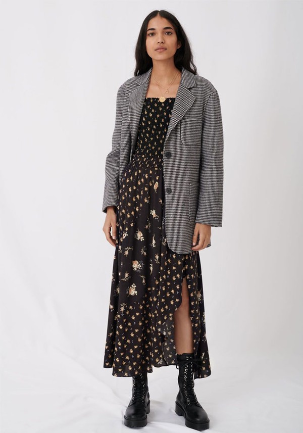 Blazer-Style Checked Coat, £370 | Maje