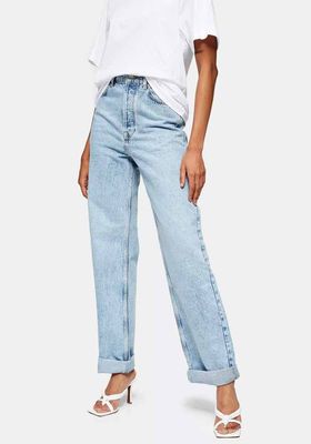 Bleach Stone Oversized Mom Tapered Jeans