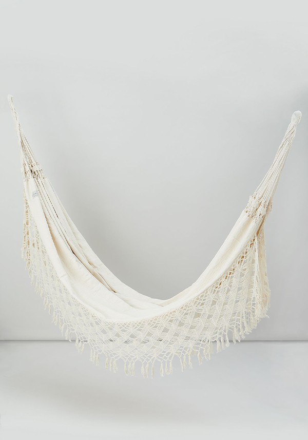 Rio Macrame-Trimmed Hammock