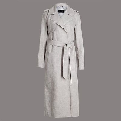  Linen Blend Duster Coat