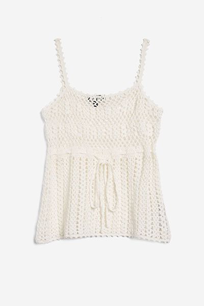 Crochet Tie Waist Vest from Topshop