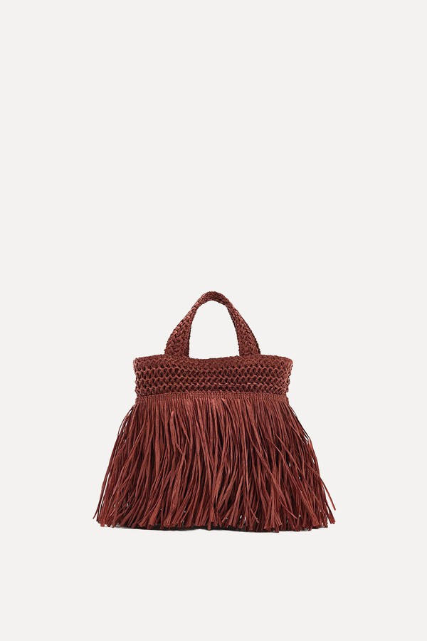 Mini Handbag With Fringing from Zara