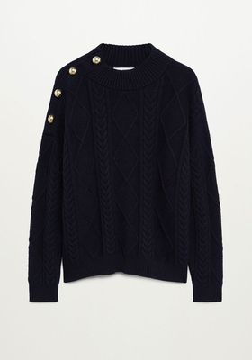 Decorative Button Sweater  from Mango
