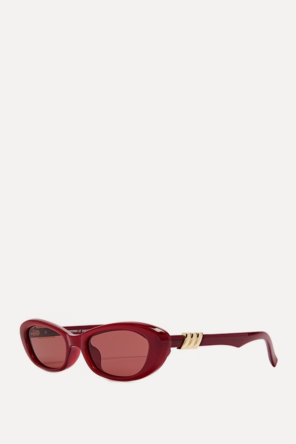 The Whisperer Narrow Oval-Frame Sunglasses from LE SPECS