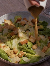 Baked Herby Chicken Breast With Homemade Caesar Salad