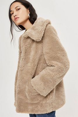 Petite Lucy Teddy Coat from Topshop