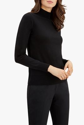 Jaeger Pleated Wool Knit Jumper from John Lewis