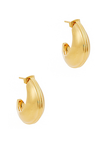 Dome Ridge 18kt Gold-Plated Hoop Earrings from Missoma