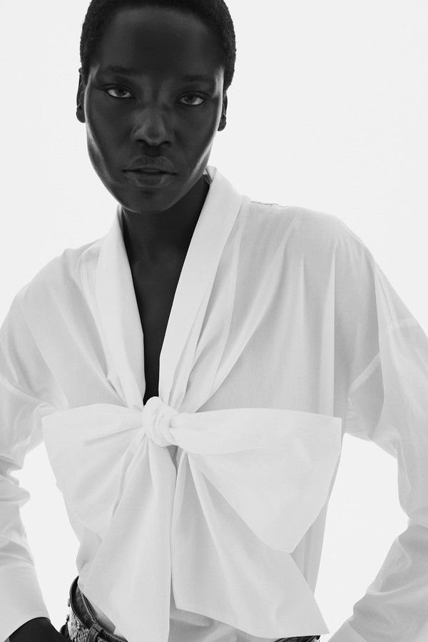 Tie-Front Poplin Shirt from H&M