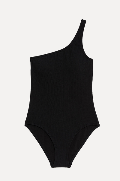 Textured One Shoulder Swimsuit from Marks & Spencer