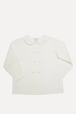 Double-Breasted Peter Pan Collar Shirt from Pepa London