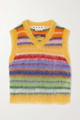 Striped Mohair-Blend Sweater from Marni