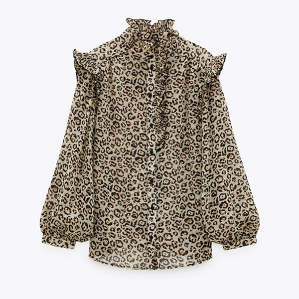 Animal Print Blouse from Zara