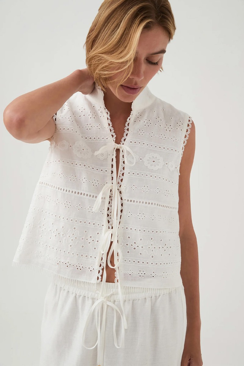 Cloud Embroidered Top from Aje.