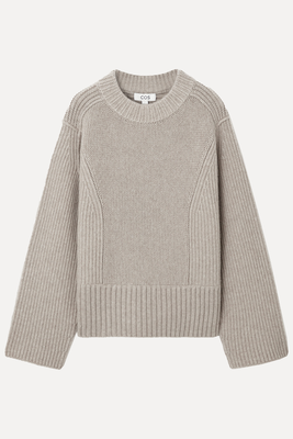 Chunky Panelled Wool Jumper from COS