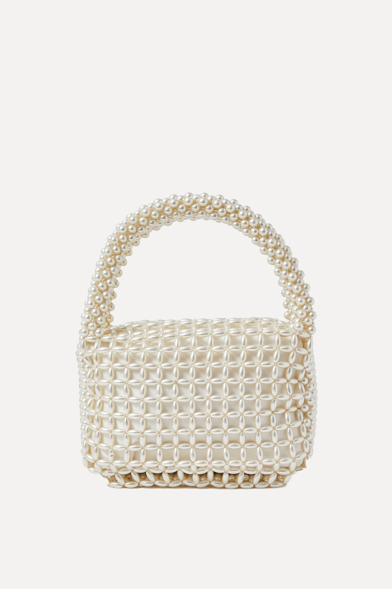 Bridal Beaded Pearl Grab Bag from Accessorize