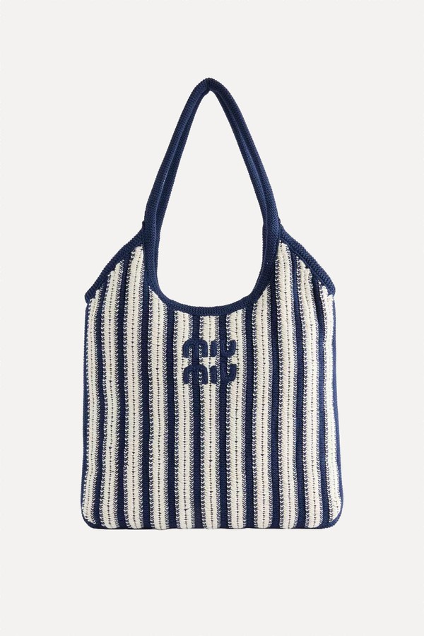 Crochet Cotton Tote Bag from Miu Miu