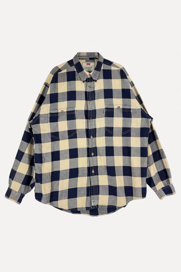 Vintage Men's Flannel Casual Long Sleeve Shirt  from Levi's