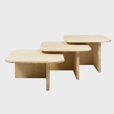Italian Travertine Stone Nest of Tables from Paul Smith