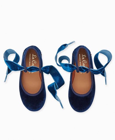 Navy Bow Ballerina from La Coqueta