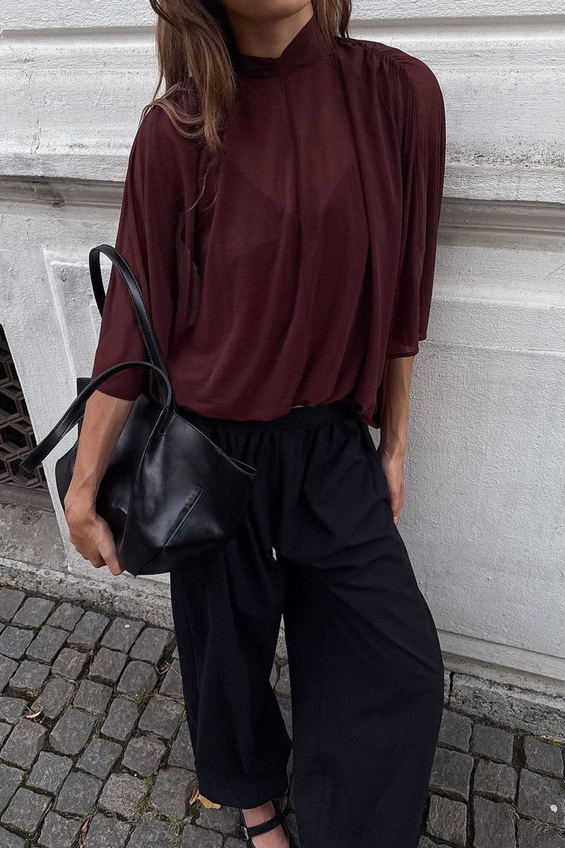  Bubble Hem Sheer Top from NA-KD