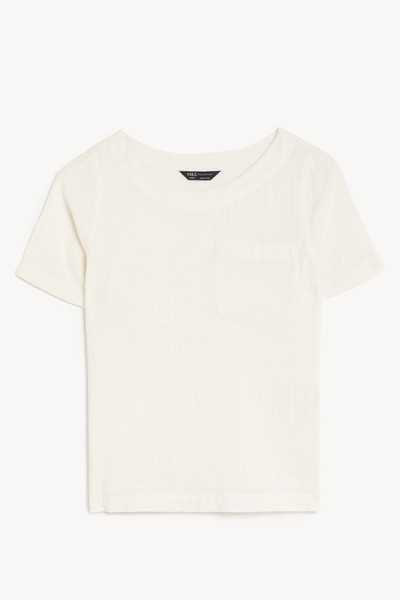 Pure Cotton Pocket T-Shirt from Marks & Spencer