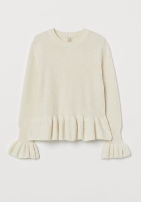 Flounced Knitted Jumper from H&M