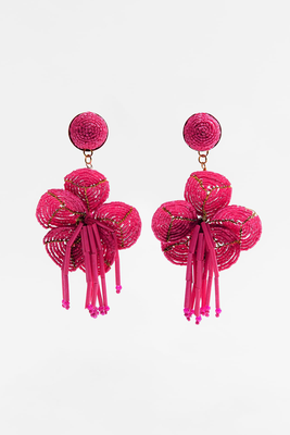 Beaded Floral Earrings from Zara 
