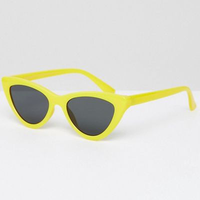 Cat-Eye Sunglasses In Yellow from Stradivarius