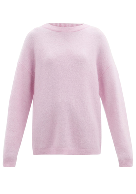 Dramatic Dropped-Shoulder Brushed-Knit Sweater from Acne Studios