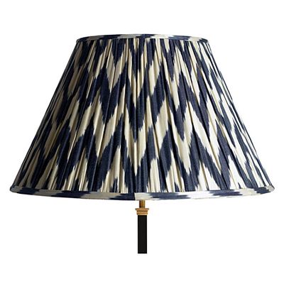 50cm Empire Shade In Black Zig Zag Silk Ikat