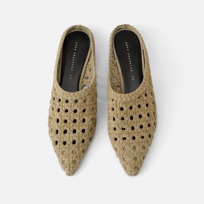 Braided Split Suede Mules from Zara