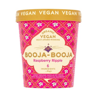 Raspberry Ripple Ice Cream from Booja-Booja