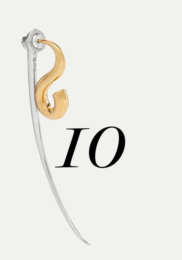 Hook XL Gold Vermeil And Silver Earring from Charlotte Chesnais
