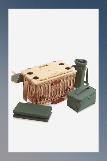 Saint-Honoré Four-Person Wicker Picnic Basket & Cutlery Set, £200 | Les Jardins De La Comtesse