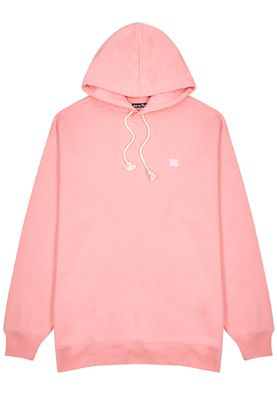 Farrin Face Pink Hooded Cotton Sweatshirt from Acne Studios