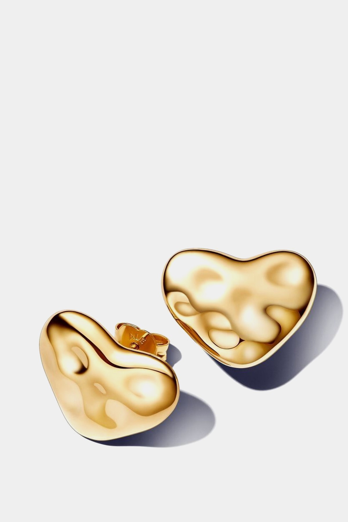 Heart 14K Gold-Plated Stud Earrings