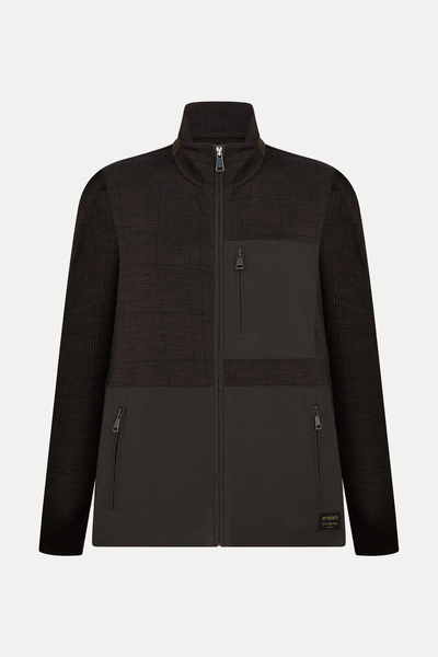 Merino Tech Jersey Jacket In Bark