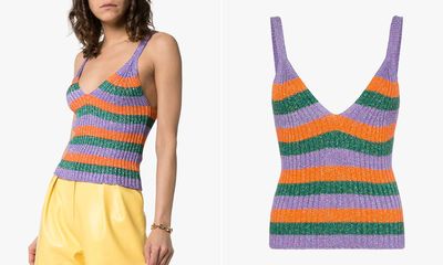 Adler Striped Lurex Cami from Ganni