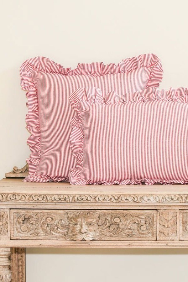 Striped Ruffle Cushion from Patton House