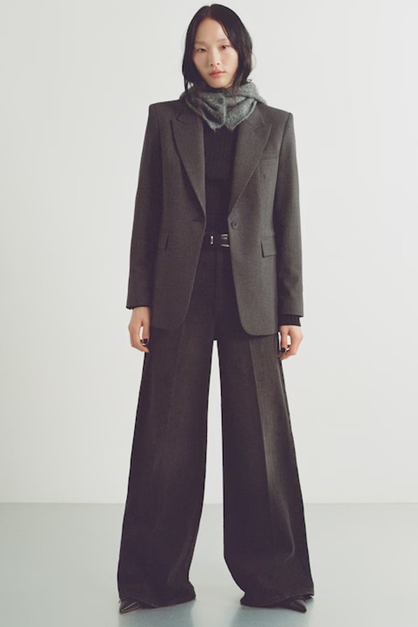 Straight-Fit Micro-Houndstooth Jacket