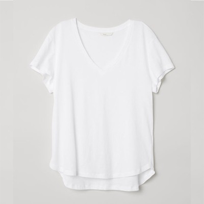 V-neck Cotton T-Shirt from H&M