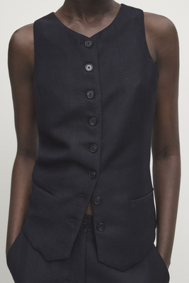 Buttoned Co-Ord Waistcoat
